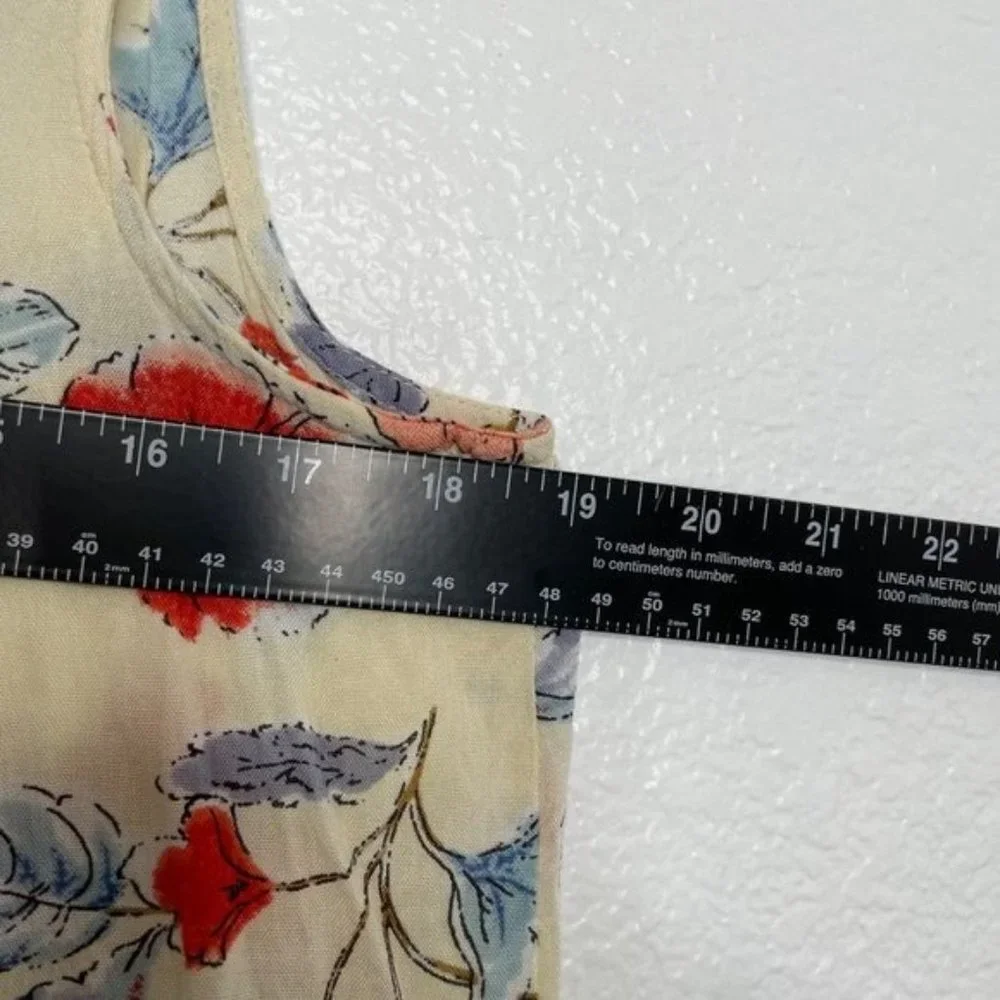 Patrons of Peace Women's Size M Floral Casual Pullover Sleeveless V-Neck Blouse - Picture 6 of 15